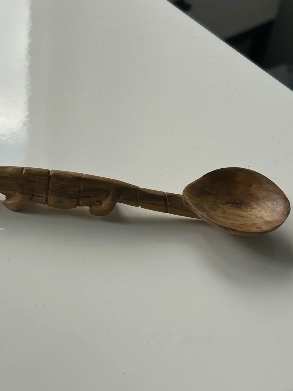 Hand-Carved Wooden Spoon - Brown